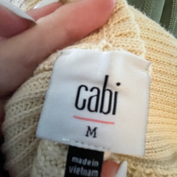 Cabi Trio Sweater in Ivory Red Green and Blue Size: M - Picture 4 of 4